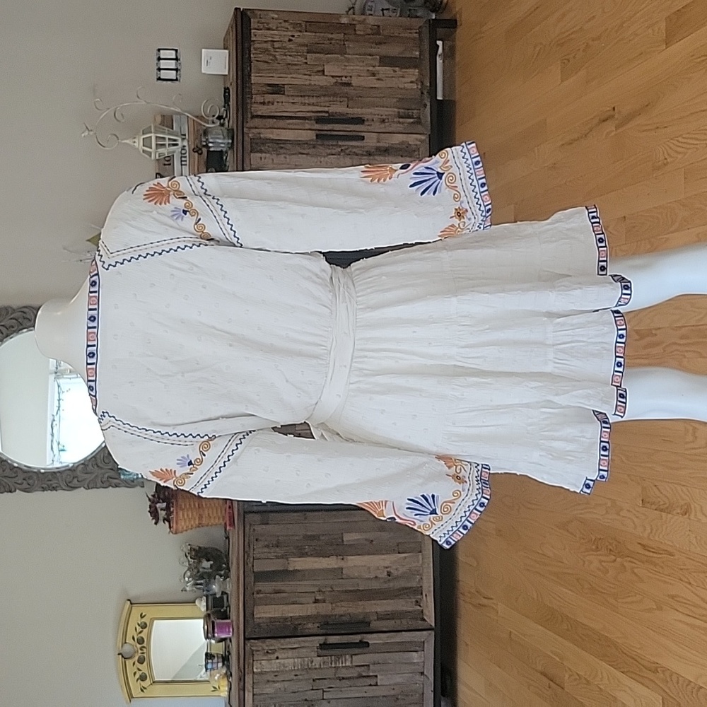 Anthropologie V- Neck Embroidered Dress - Picture 7 of 16